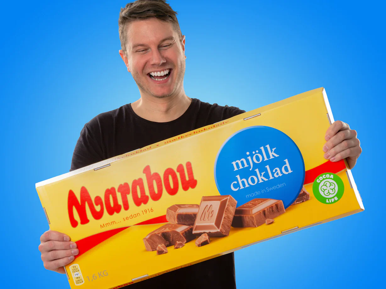 Roliga julklappar: Gigantiskt choklad Marabou